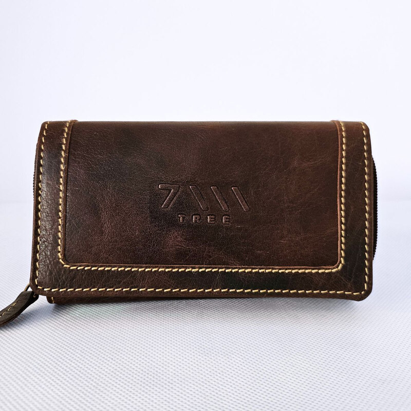 Tillberg Dámska kožená peňaženka tmavohnedá Sandia 66531762