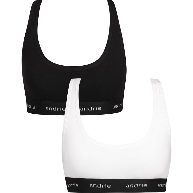 2PACK dámska podprsenka Andrie viacfarebná (PS 2893-black/white) 66595773