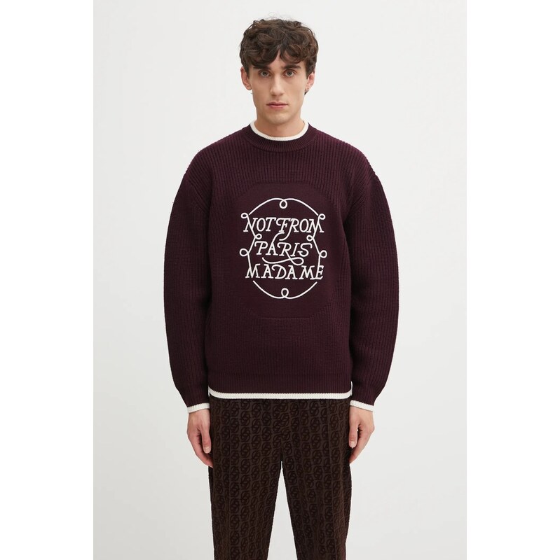 Vlnený sveter Drôle de Monsieur La Maille Slogan 66596734