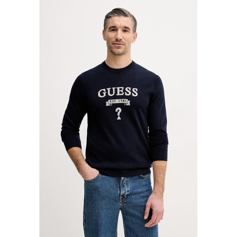 Sveter s prímesou hodvábu Guess HAMMOND 66509188