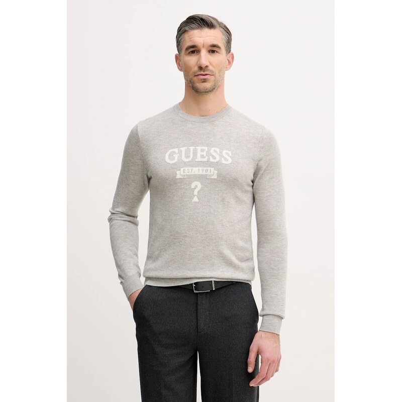 Sveter s prímesou hodvábu Guess HAMMOND 66509190