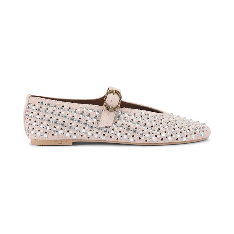 Semišové baleríny Kurt Geiger London Mayfair Ballet Flat 66509426