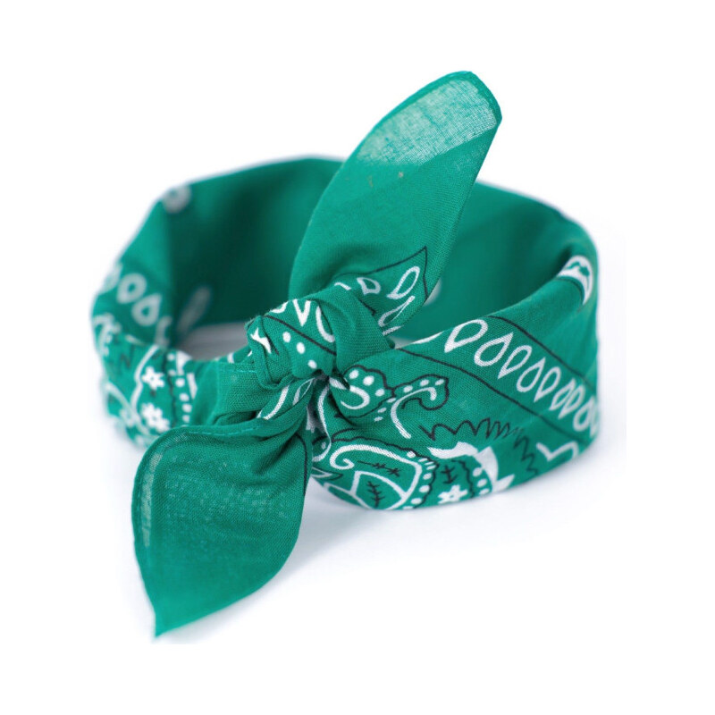 Artofpolo Bavlnená šatka Bandana Fľašovo zelená 65227484