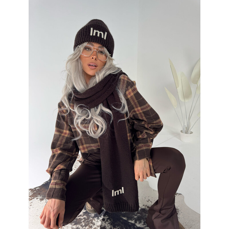 LaManuel Čokoládový šál POLAR 66965117