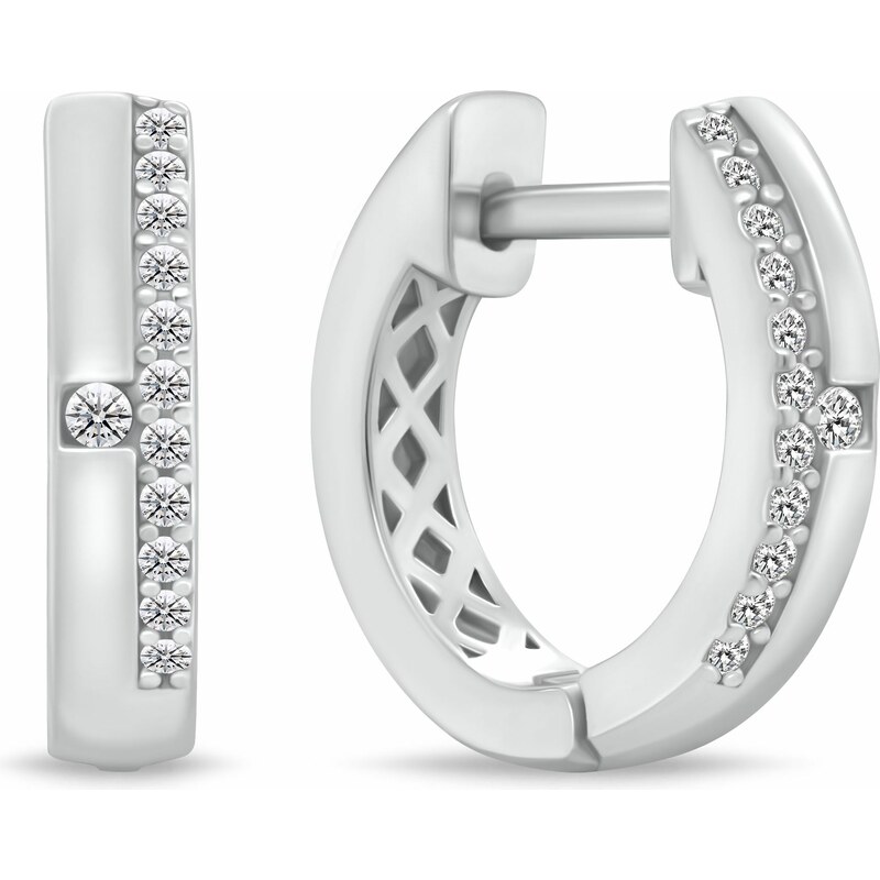 Brilio Silver Obľúbené strieborné kruhy so zirkónmi EA471W 66600306