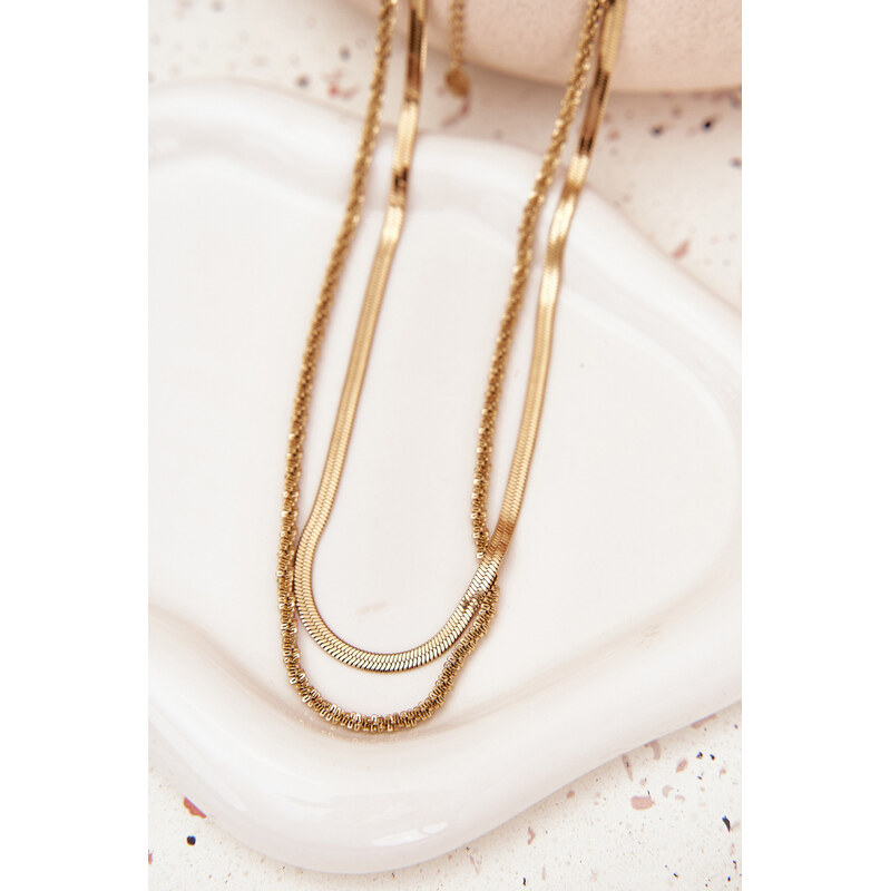 Boto Zlatý dvojitý náhrdelník z chirurgickej ocele 66683390