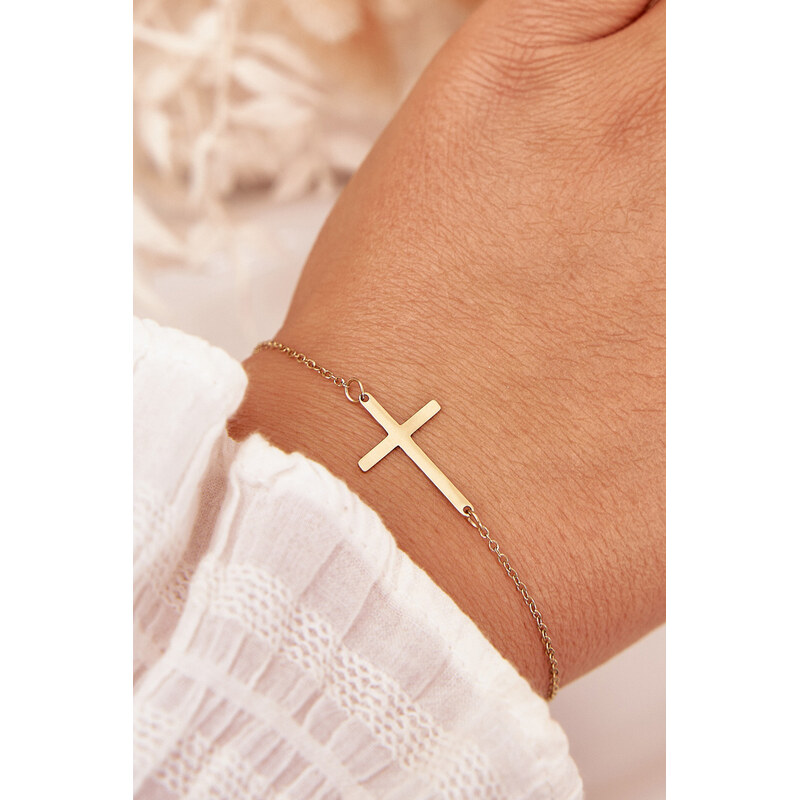 Náramok Boto s krížikom z chirurgickej ocele 66683406