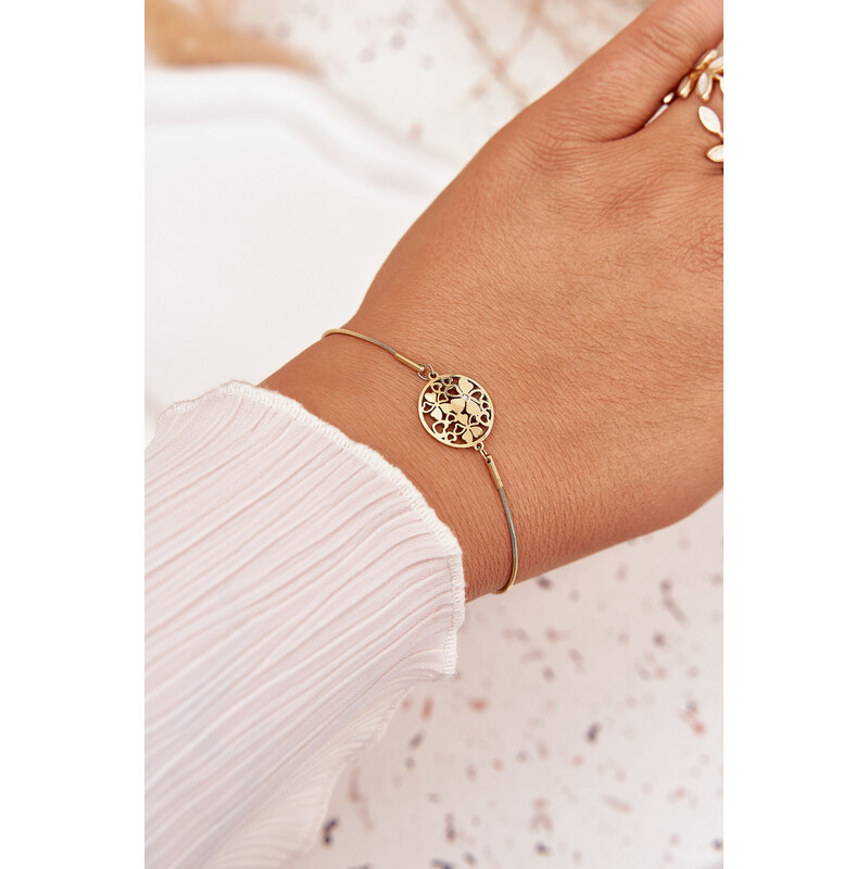 Boto Dámsky náramok s príveskom kruh s kvetmi 66683410