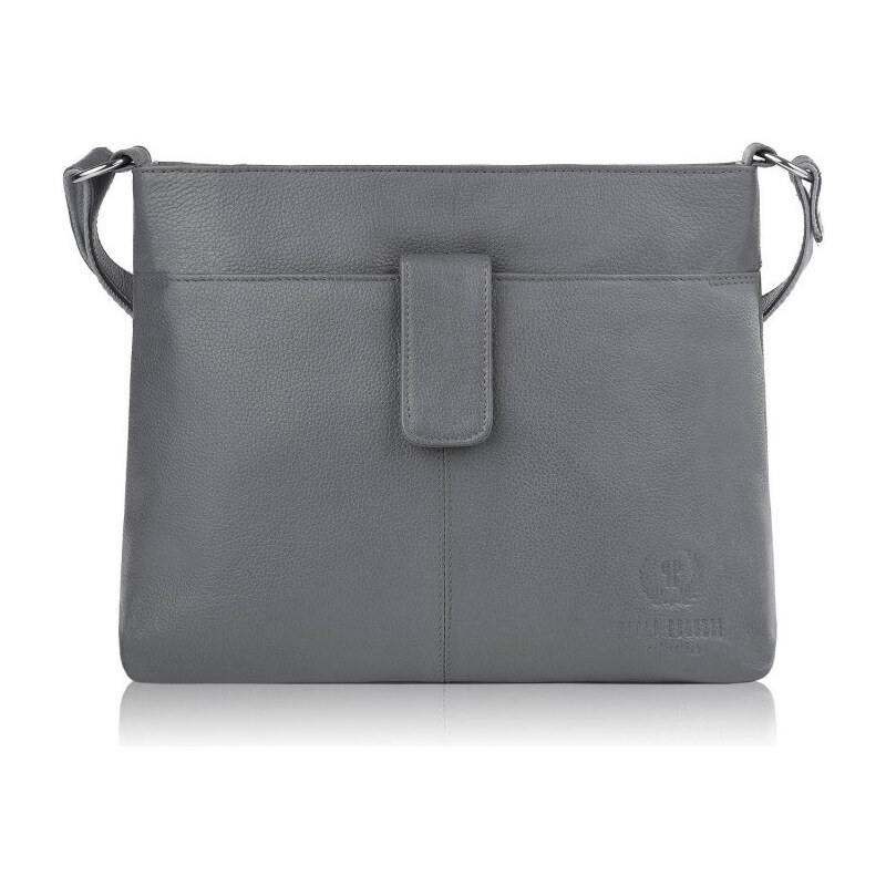 Paolo Peruzzi Dámska kožená taška cez rameno | šedá E-27-GR 66600169