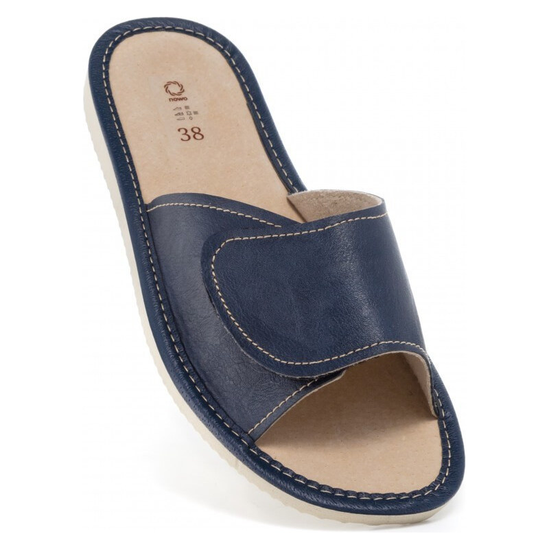 Dámske celoročné papuče na suchý zips, veľkosť 40 | tmavomodrá KD-01 66600186