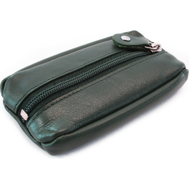 Arwel Kožená kľúčenka so zipsovým vreckom | tmavozelená 619-2418-58 66600176
