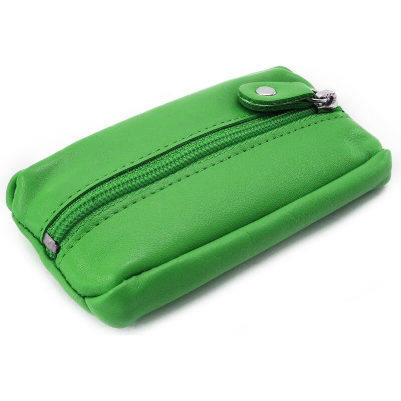 Arwel Kožená kľúčenka so zipsovým vreckom | zelená 619-2418-52 NAP 66600178