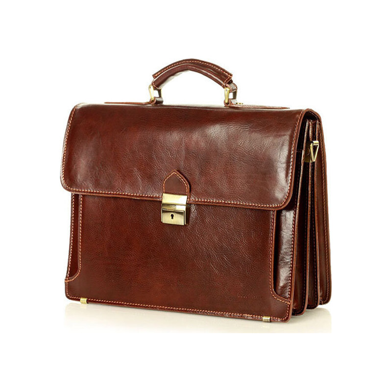 MARCO MAZZINI aktovka ROBERTO - classic hnedá 35b 16608677