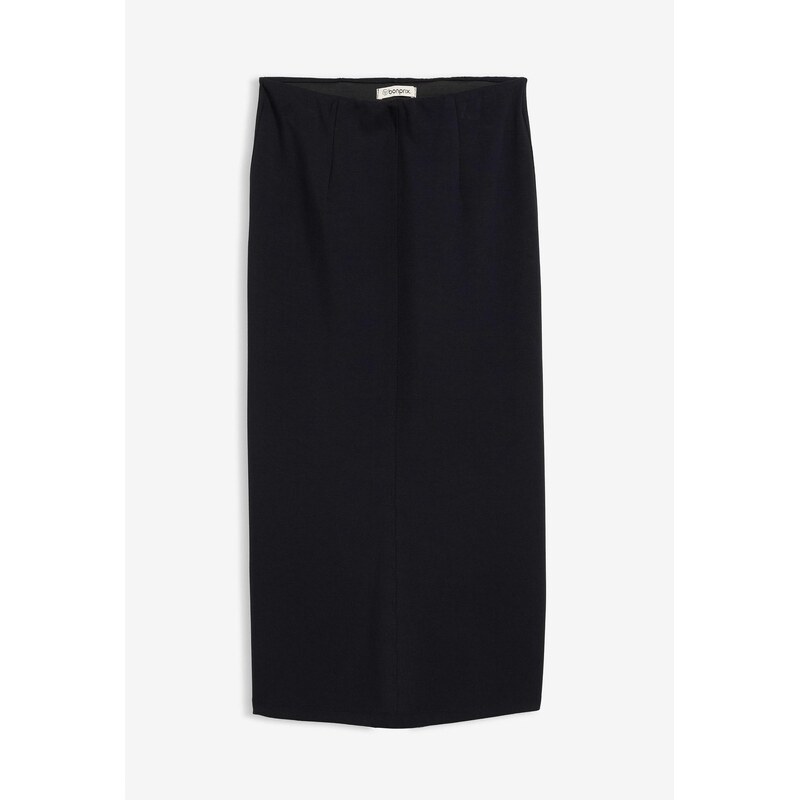 bonprix Midi sukňa z materiálu Scuba, farba čierna 65911031