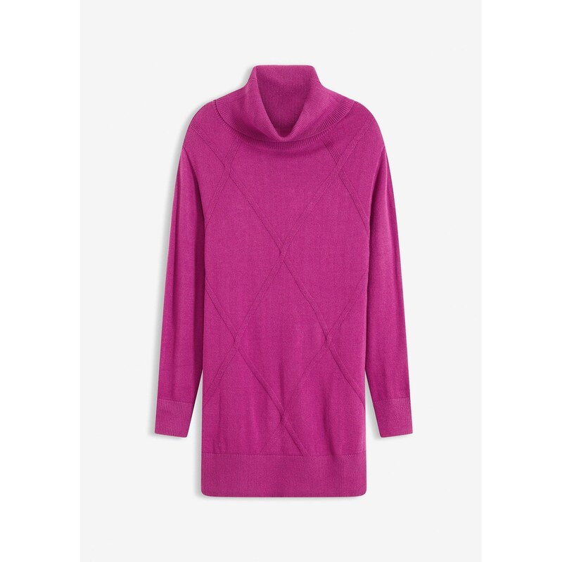 bonprix Dlhý pulóver, farba fialová 66600713