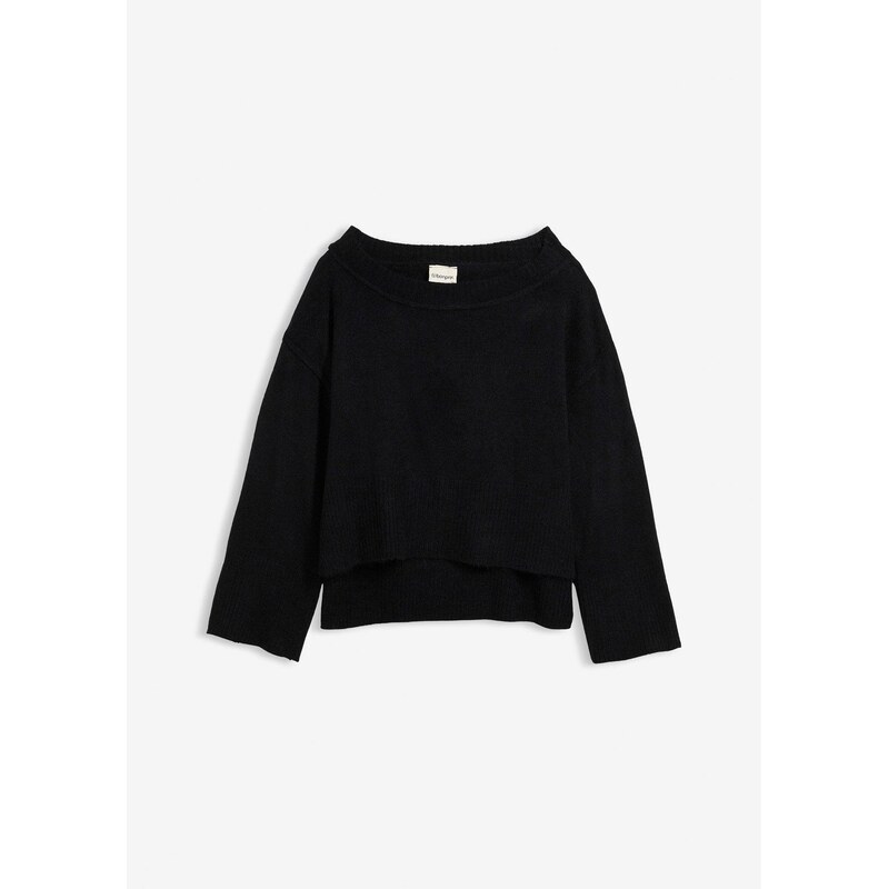 bonprix Oversize-pulóver, farba čierna 66600825