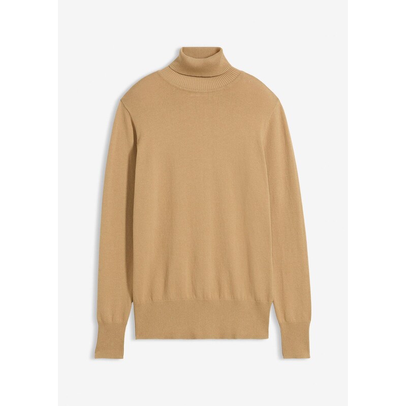 bonprix Rolák, jemne pletený, farba béžová 66600926