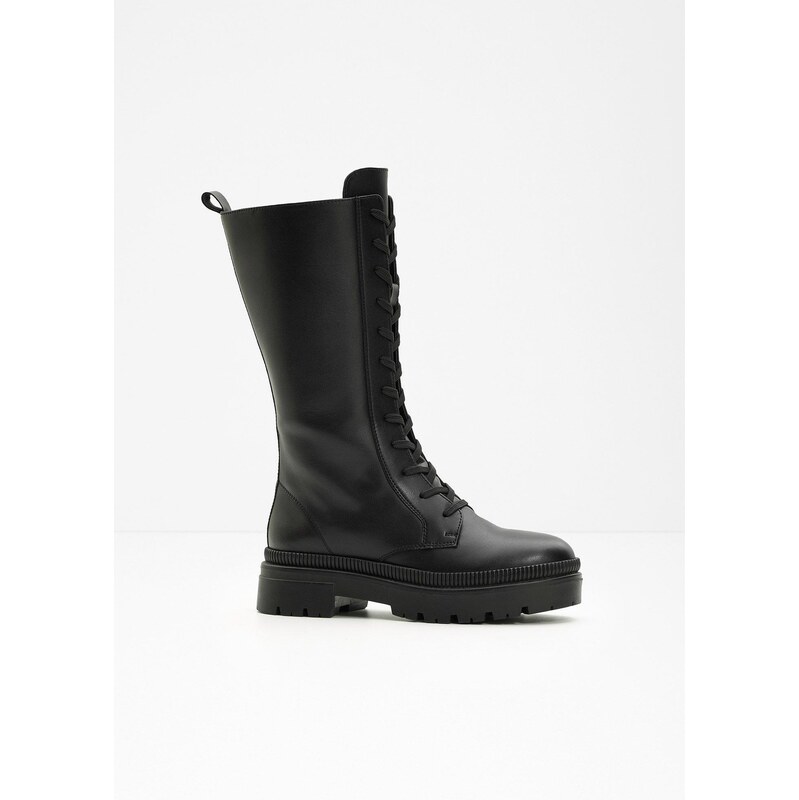 bonprix Šnurovacie čižmy, farba čierna 66601040