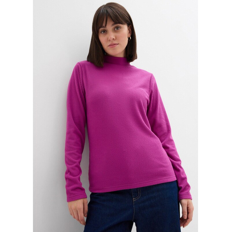 bonprix Termo tričko so stojačikom, farba fialová 66600877