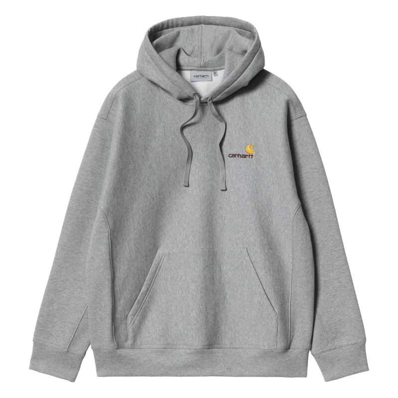 Carhartt WIP Hooded American Script Sweat Grey Heather 66602331