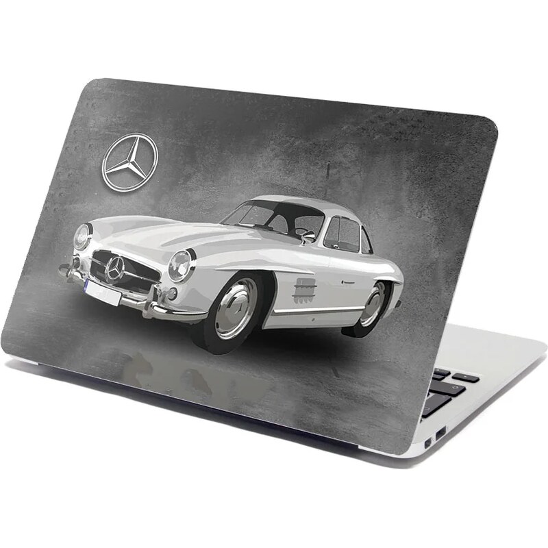 Sablio Samolepka na notebook Mercedes-Benz 300 SL Sivé pozadie 65112578