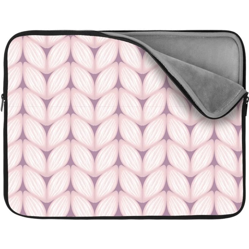 Sablio Obal na notebook Bledoružové pletenie 65430312