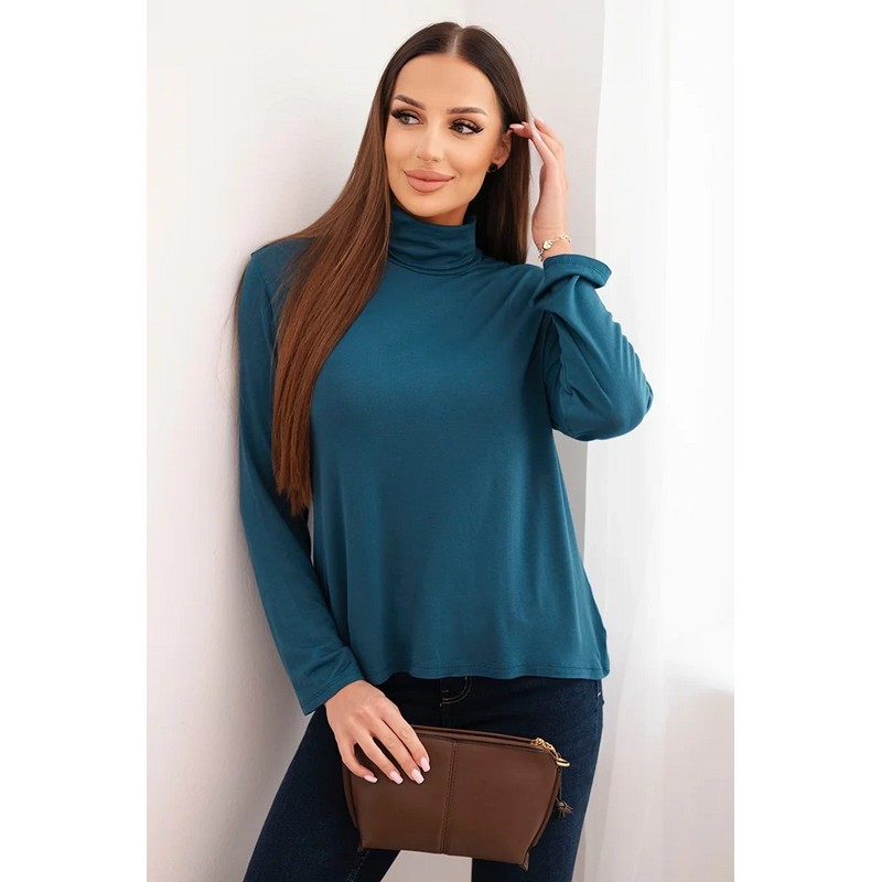 Kesi Dámska viskózová blúzka s vysokým golierom a dlhým rukávom 66616310