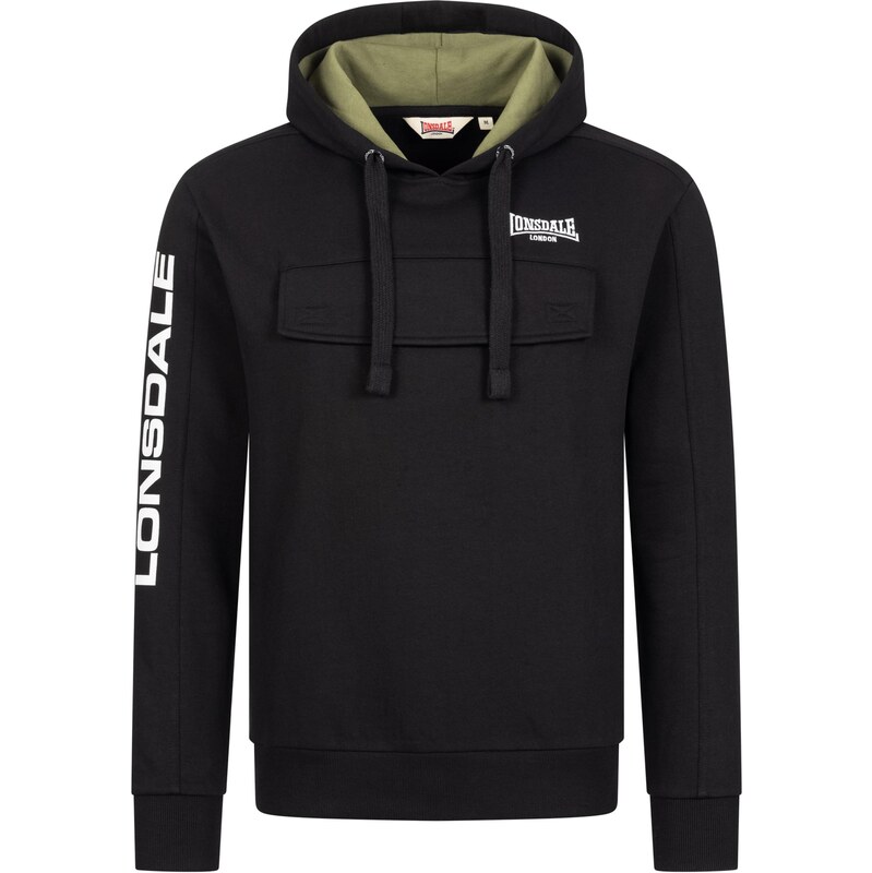LONSDALE Mikina Rushen antracitová / čierna / biela 66621602