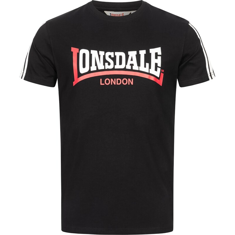 LONSDALE Tričko Elphin grenadínová / čierna / biela 66608628