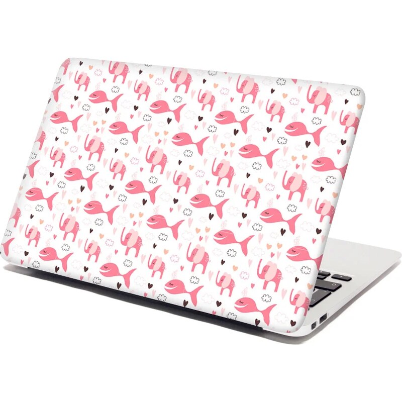 Sablio Samolepka na notebook Ružové rybky a Slony 65100835