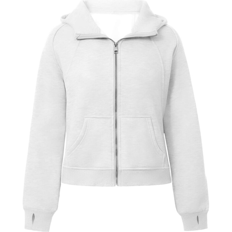 Imily Bela Tepláková bunda biela melírovaná 66608763