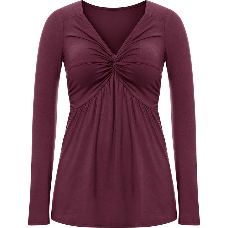 Imily Bela Tričko vínovo červená 66608818