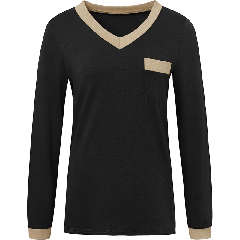 Imily Bela Tričko béžová melírovaná / čierna 66608813