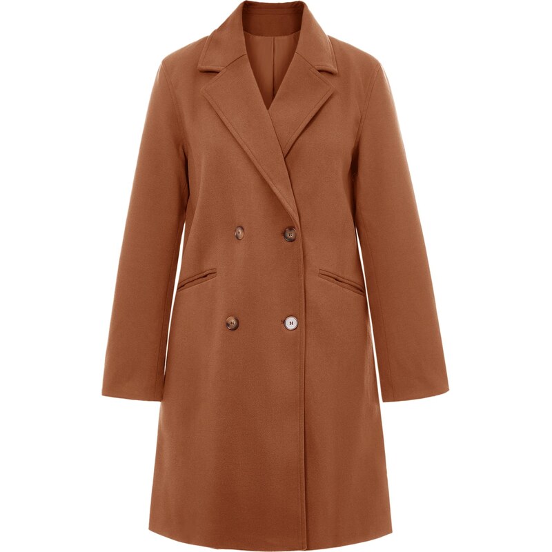 Imily Bela Prechodný kabát karamelová 66608871