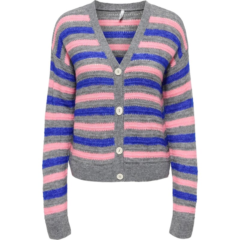ONLY Kardigán ONLPoppy tmavomodrá / sivá melírovaná / ružová 66608984