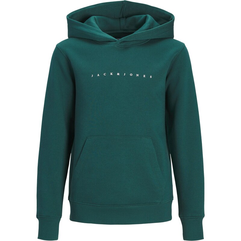 Jack & Jones Junior Mikina JJEStar jedľová / biela 66609002