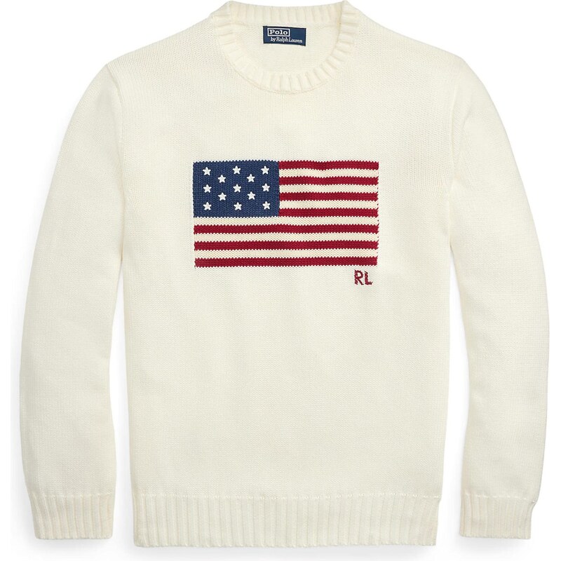 Polo Ralph Lauren Sveter námornícka modrá / krvavo červená / prírodná 66609005