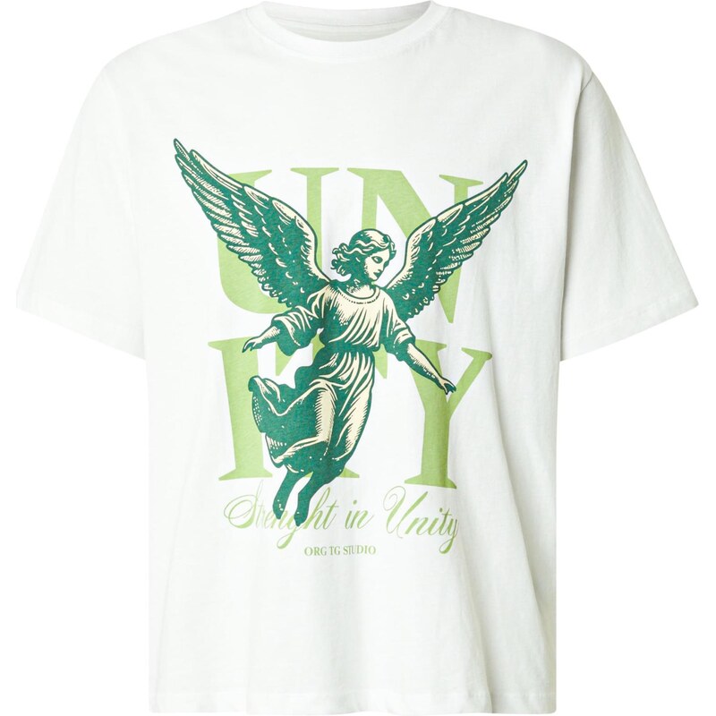 JACK & JONES Tričko JORWinged Gallery svetlozelená / tmavozelená / 66609038