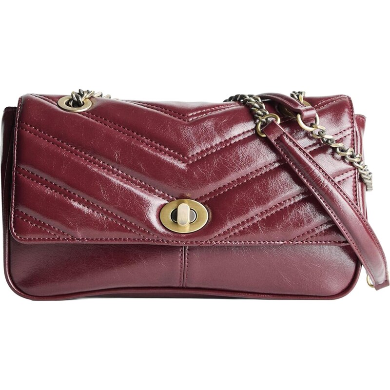 Bershka Taška cez rameno tmavočervená 66609060