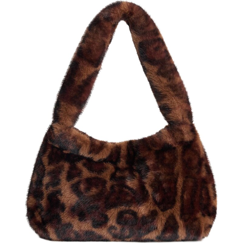 Bershka Kabelka na rameno hnedá / hnedá / čierna 66609065