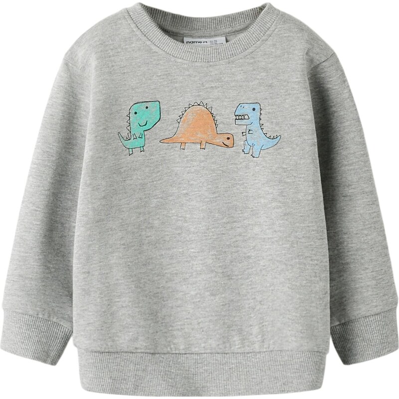 NAME IT Mikina NMMSIKKO svetlomodrá / sivá melírovaná / oranžová 66609076