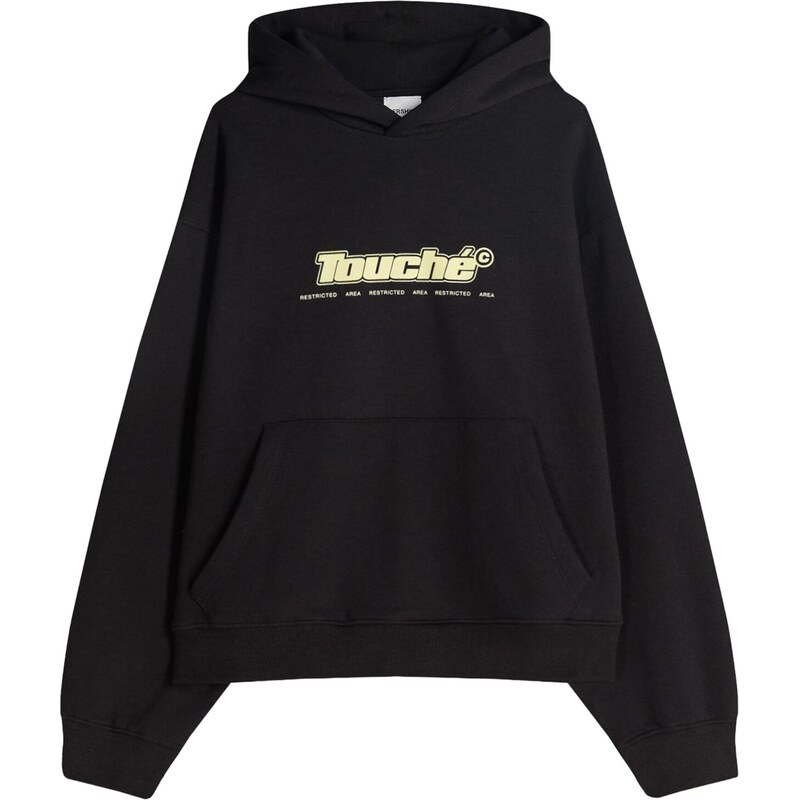 Bershka Mikina pastelovo žltá / ružová / čierna / biela 66609088