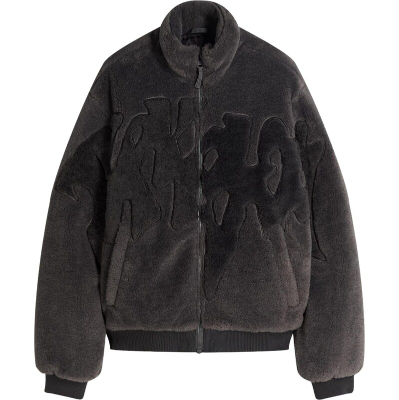 Bershka Prechodná bunda antracitová / čierna 66609091