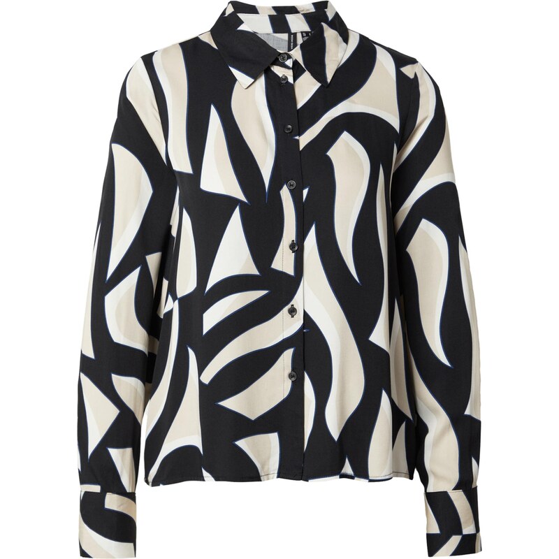 VERO MODA Blúzka VMCINDY REGINA modrá / sivá / čierna / biela 66609198