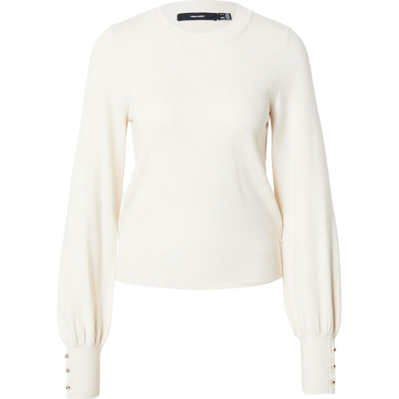 VERO MODA Sveter VMHAPPY krémová 66609203