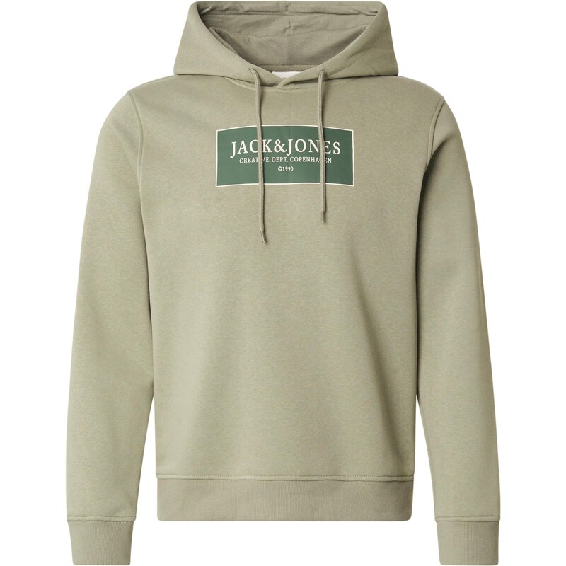 JACK & JONES Mikina JORGREENE kaki / jedľová / biela 66609268