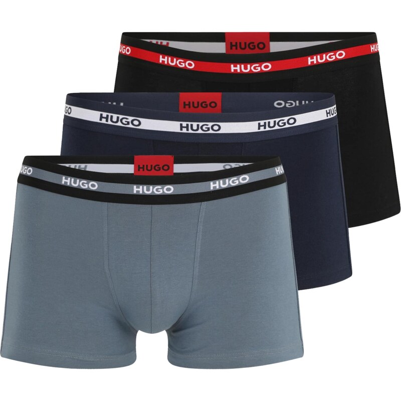 HUGO Boxerky námornícka modrá / modrosivá / čierna 66609308