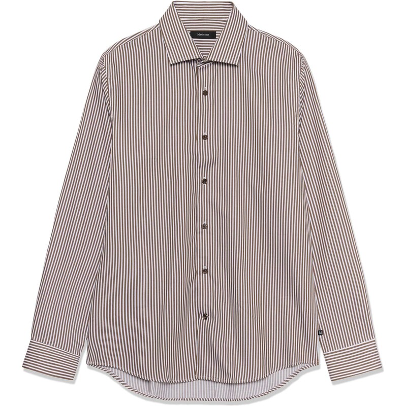 Matinique Košeľa MATrostol čokoládová / biela 66609366