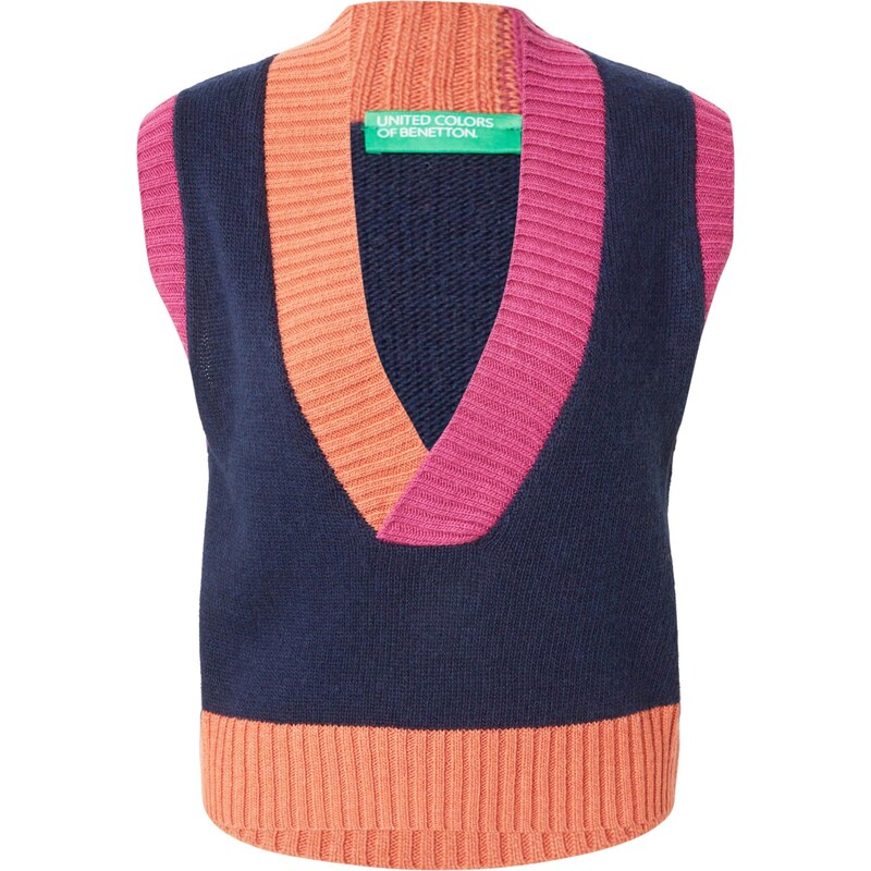 UNITED COLORS OF BENETTON Sveter tmavomodrá / oranžová / svetloružová 66609398