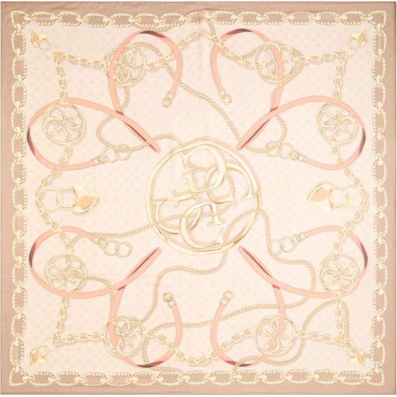 GUESS Šatka béžová / zlatá / tmavošedá / marhuľová 66609455